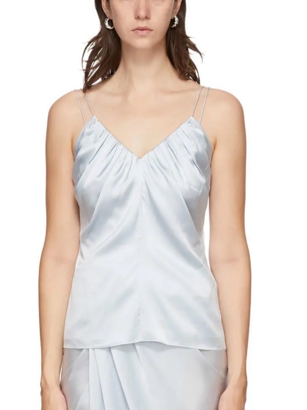 NWT Helmut Lang Ruched Silk Tank Cami